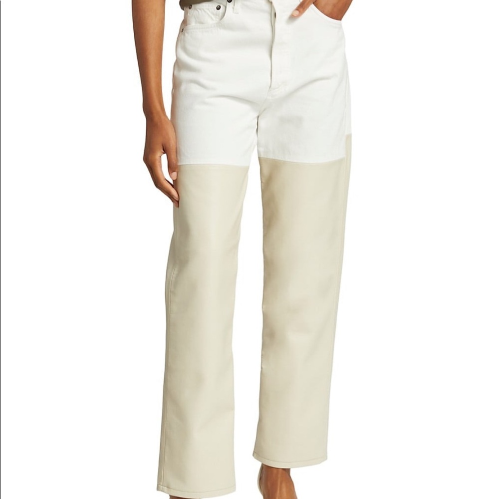 AGOLDE Pieced 90's High-Rise Pinch-Waist Straight-Leg Jeans